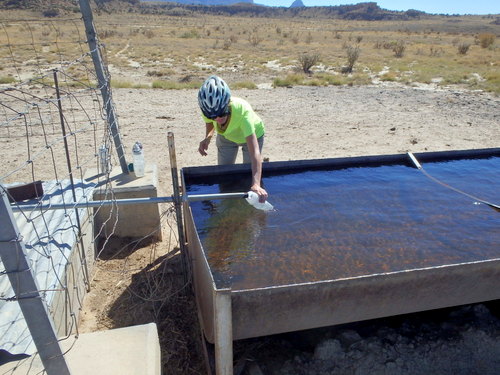 GDMBR: Terry was filling our water bottles directly from to top source water feed.